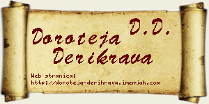 Doroteja Derikrava vizit kartica